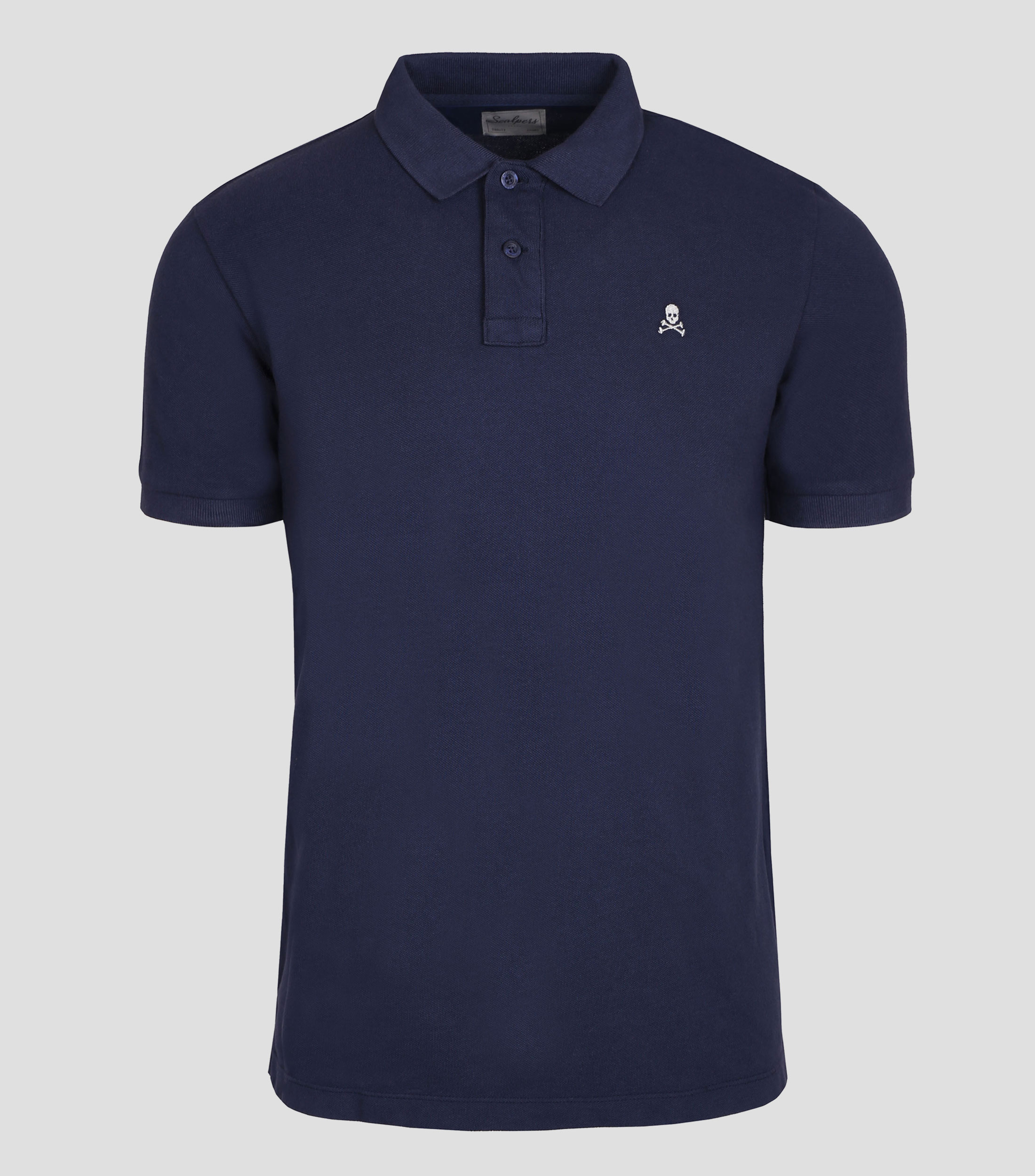 Playera tipo polo con manga corta lisa Hombre